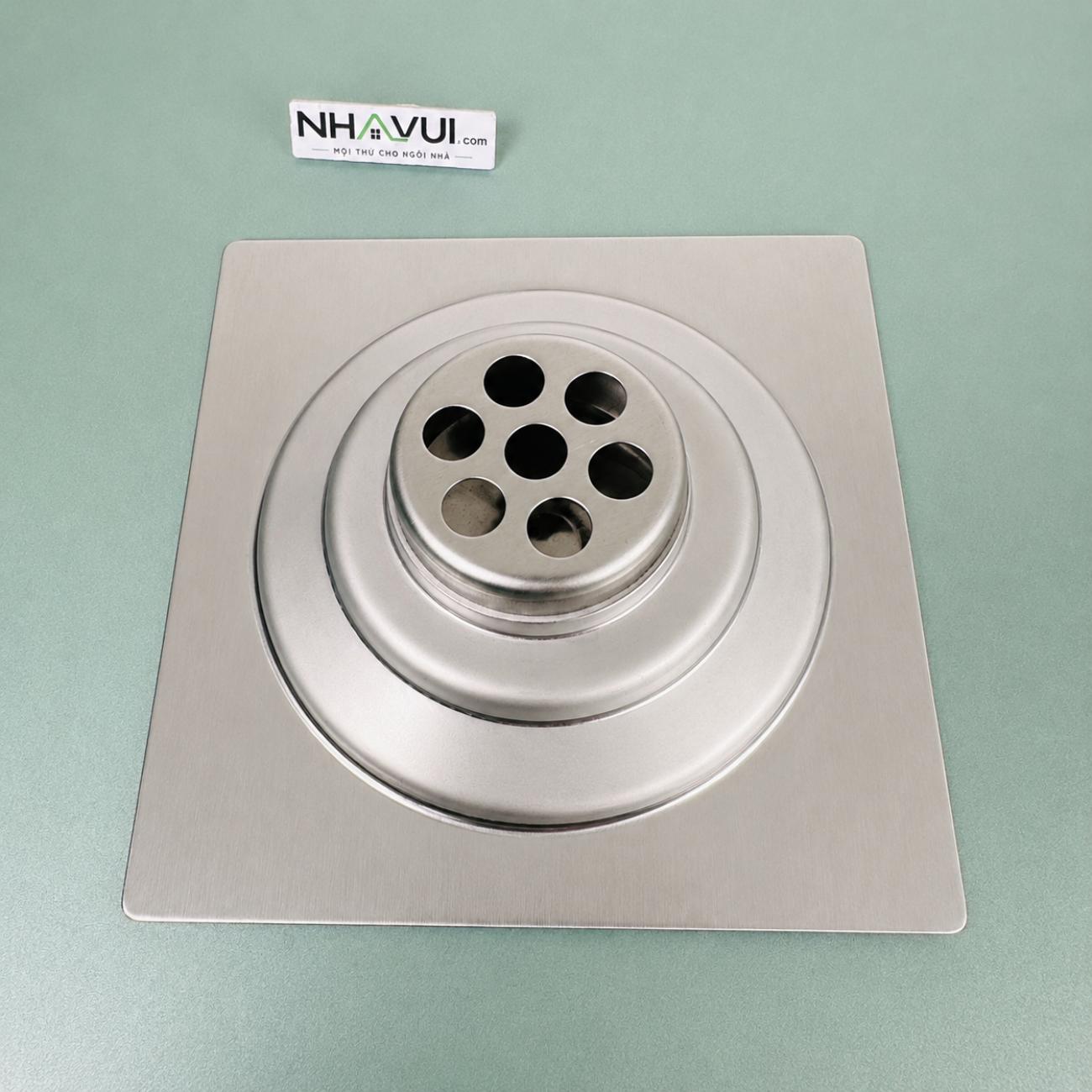 Phễu thoát sàn Inox 201 Bình Minh – dùng thu nước và chắn rác đường thoát sàn